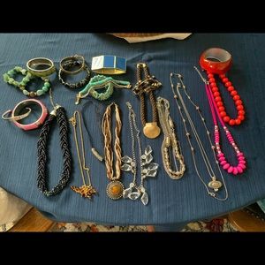 Lot of fashion jewelry.